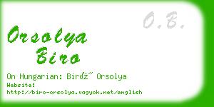 orsolya biro business card