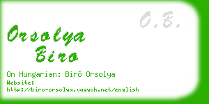 orsolya biro business card